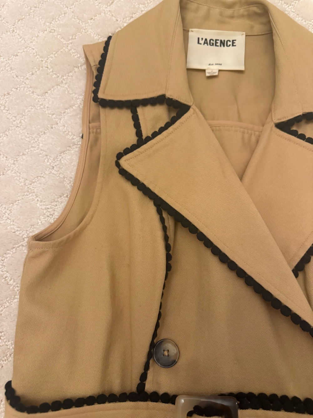 L'AGENCE Hale Trench mini dress - Picture 6 of 16